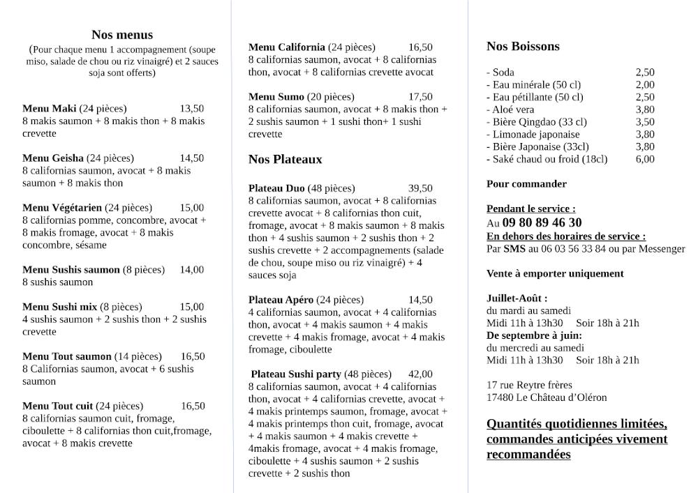 Shima Sushi - Menu Image 2
