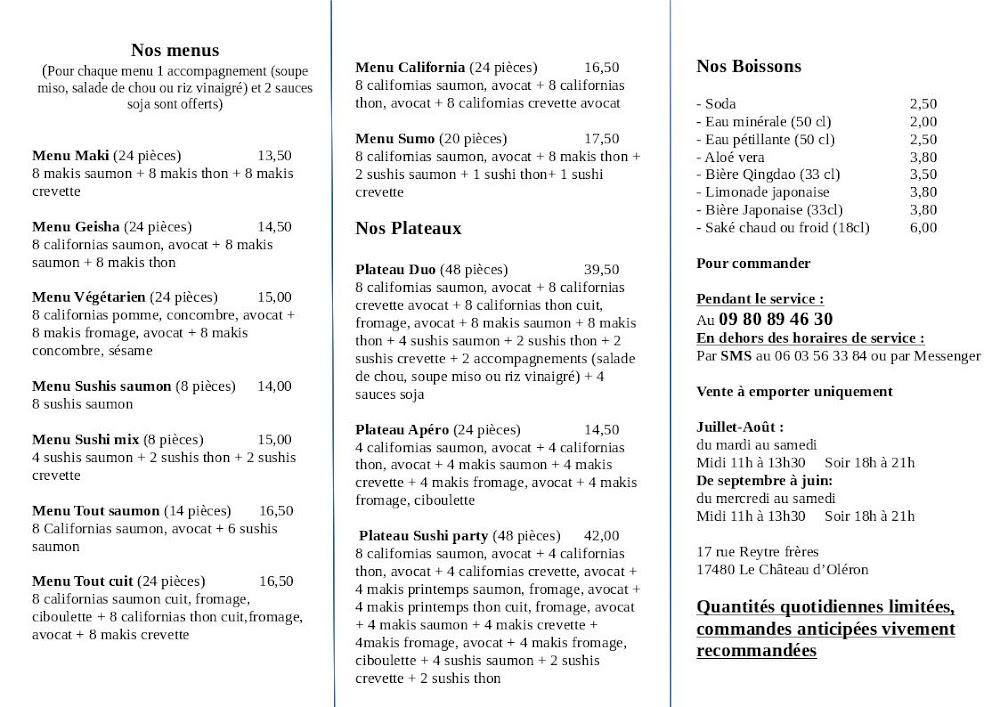 Shima Sushi - Menu Image 3